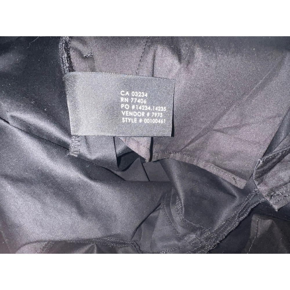 Club Monaco Black Wide Leg  Pants Sz 12 Designer Minimalist Tailored Trousers - Picture 8 of 9